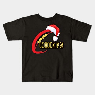 merry christmas chiefs football Kids T-Shirt